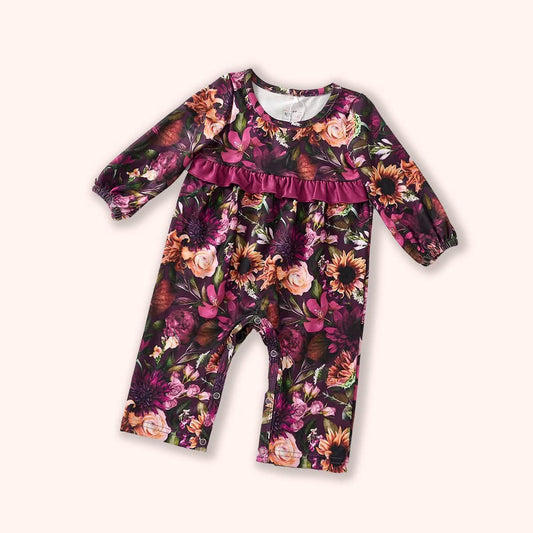 Crimson Garden Girl Romper
