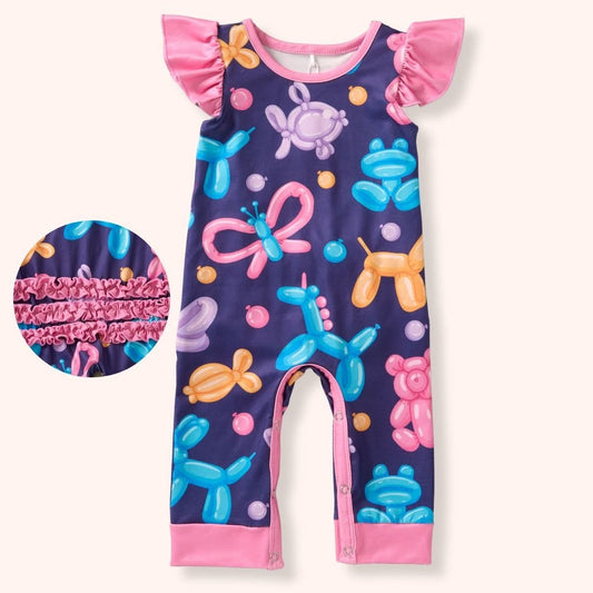 Balloon Friends Girl Romper
